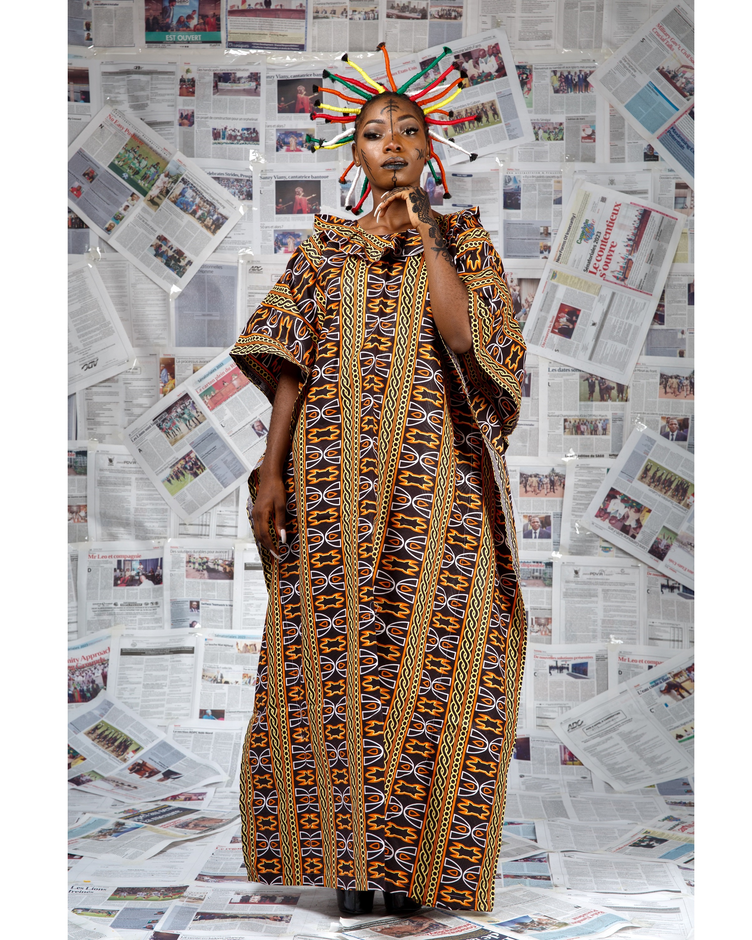 Image 2 of Bo Mukfvu yellow Toghu boubou dress (Afritudes)