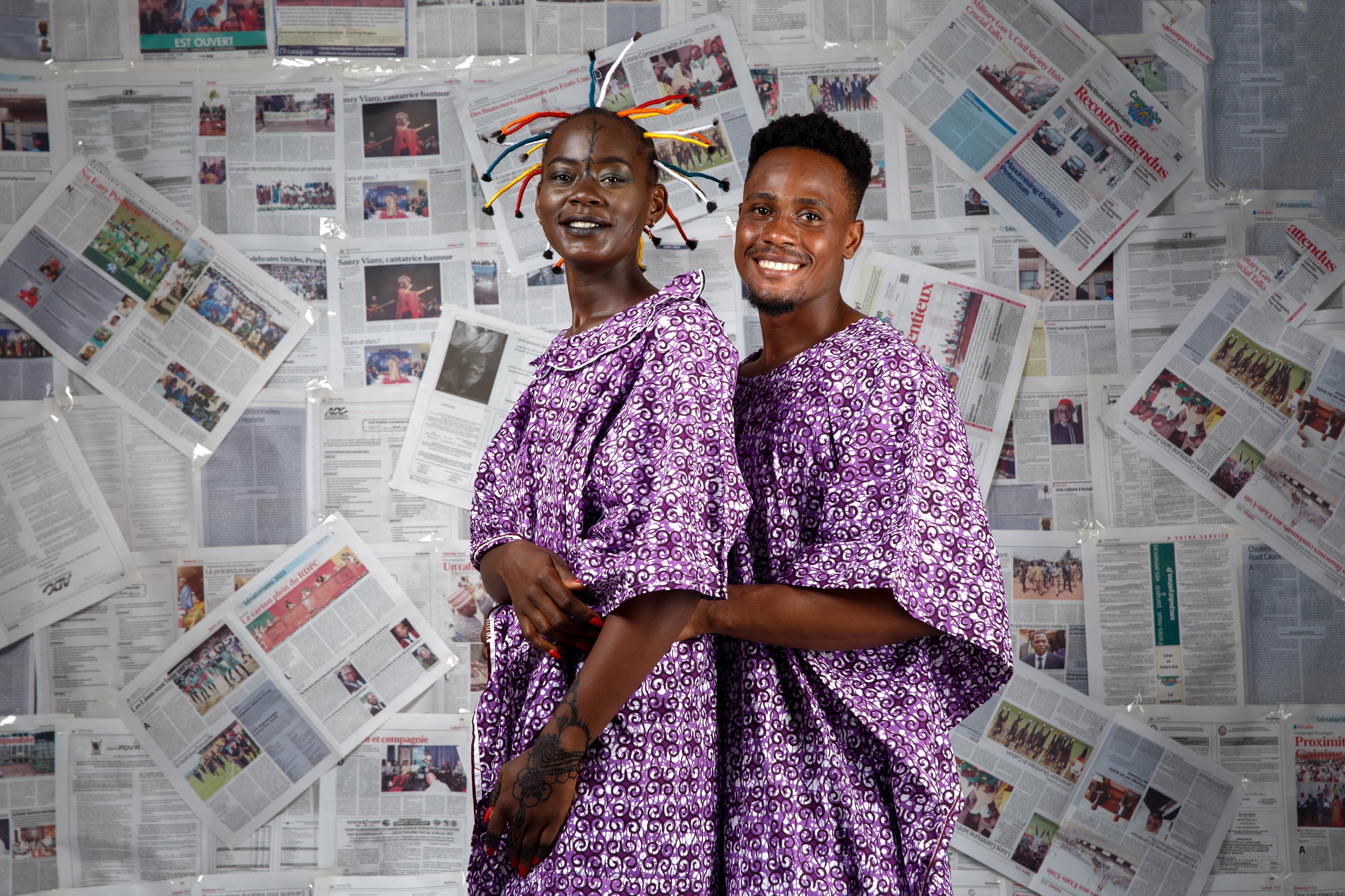 Image 4 of Bo Mukfvu purple boubou dress (Afritudes)