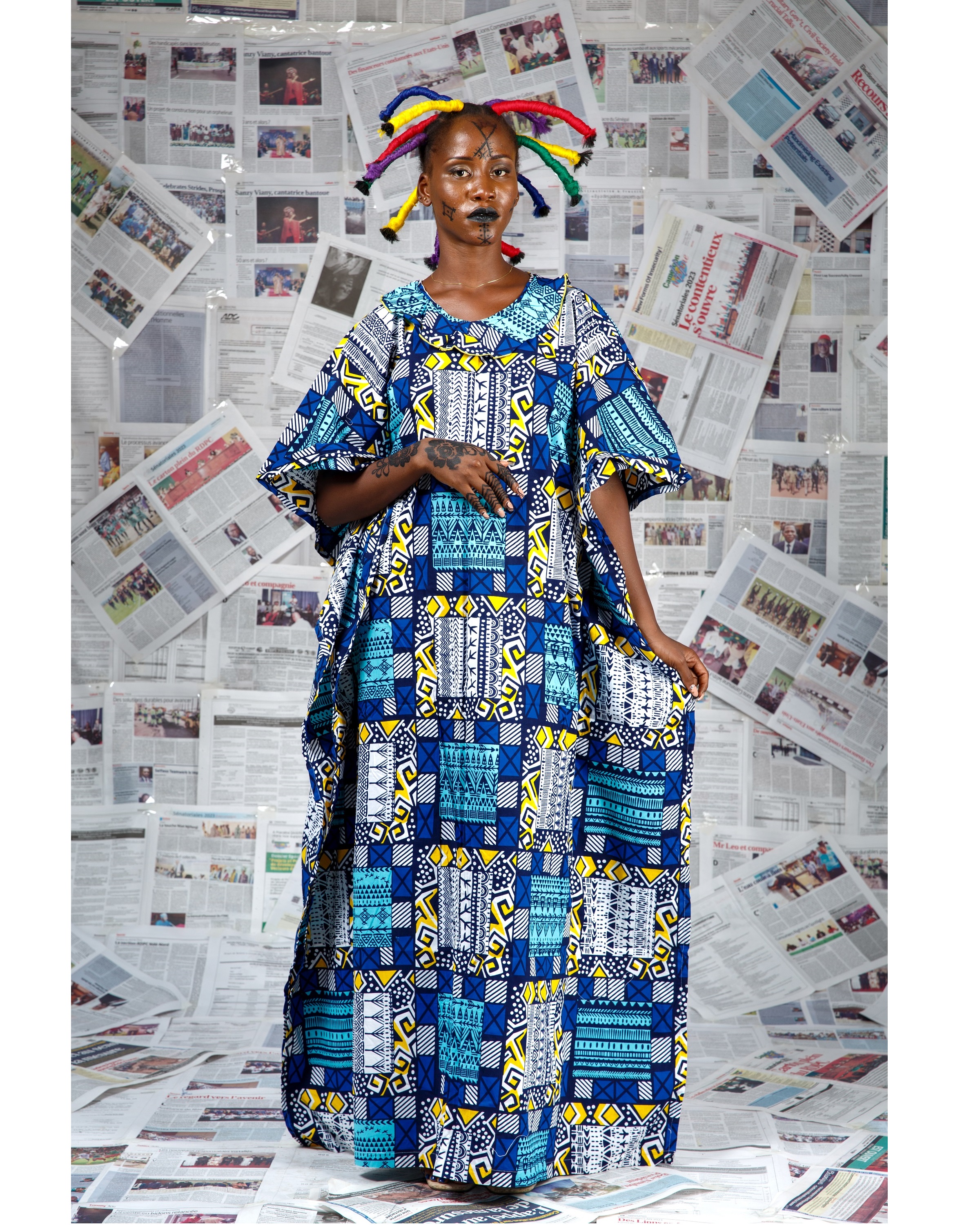 Image 1 of Bo Mukfvu blue boubou dress (Afritudes)