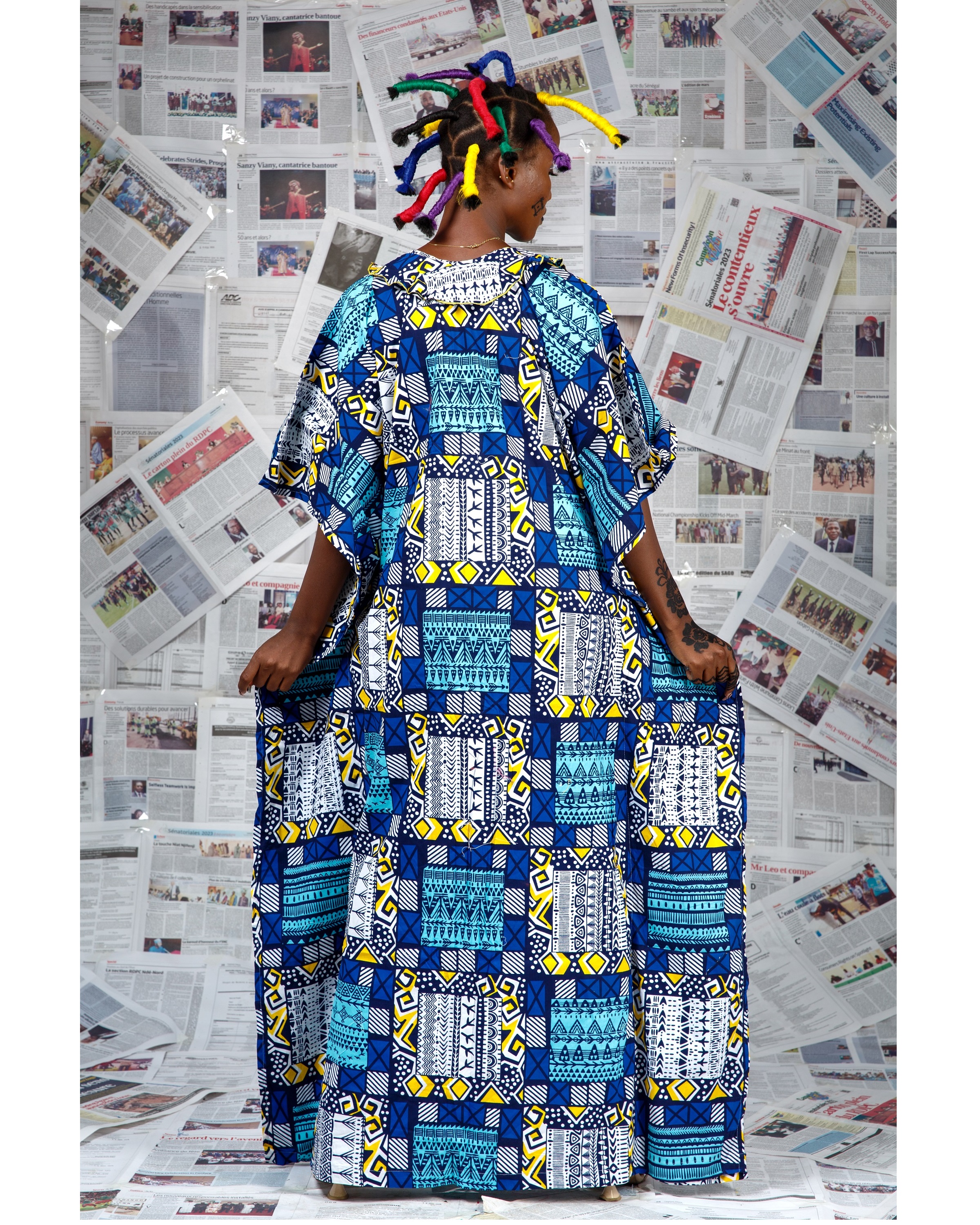 Image 2 of Bo Mukfvu blue boubou dress (Afritudes)