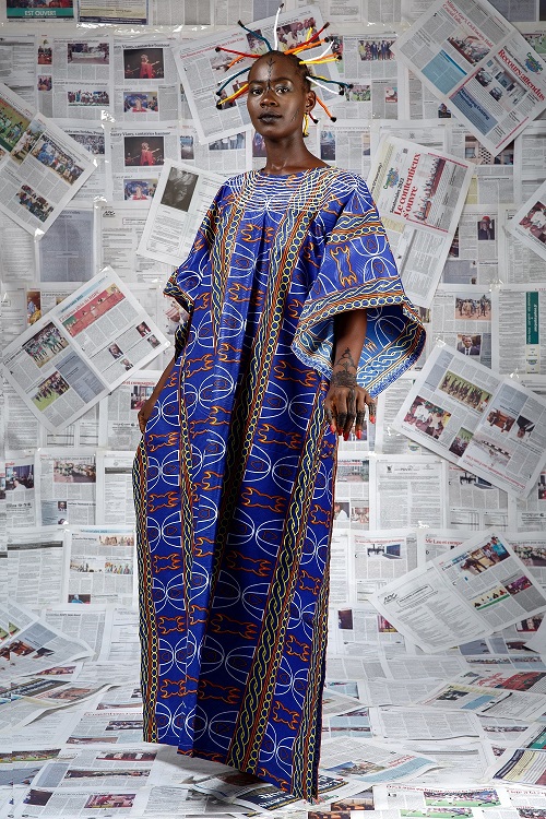 Image 1 of Afo-A-Nto'o blue Toghu boubou dress (Afritudes)