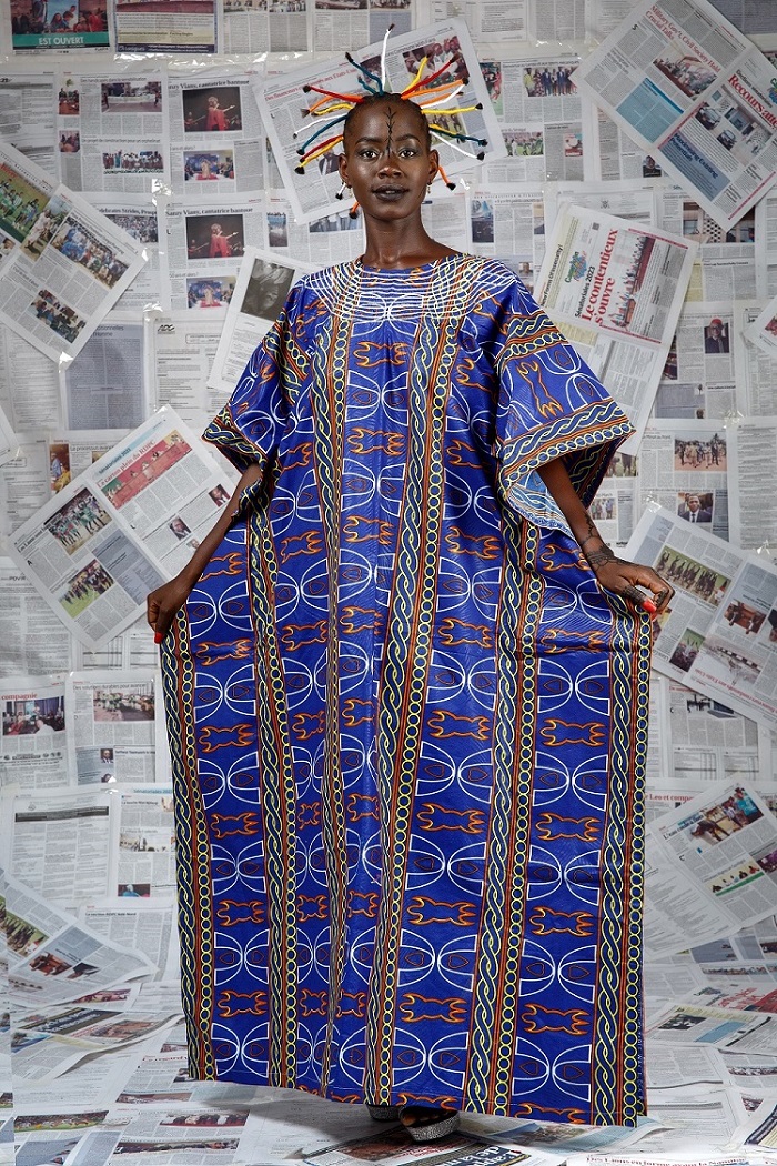 Image 2 of Afo-A-Nto'o blue Toghu boubou dress (Afritudes)