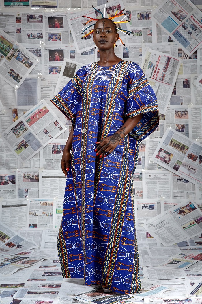 Image 3 of Afo-A-Nto'o blue Toghu boubou dress (Afritudes)