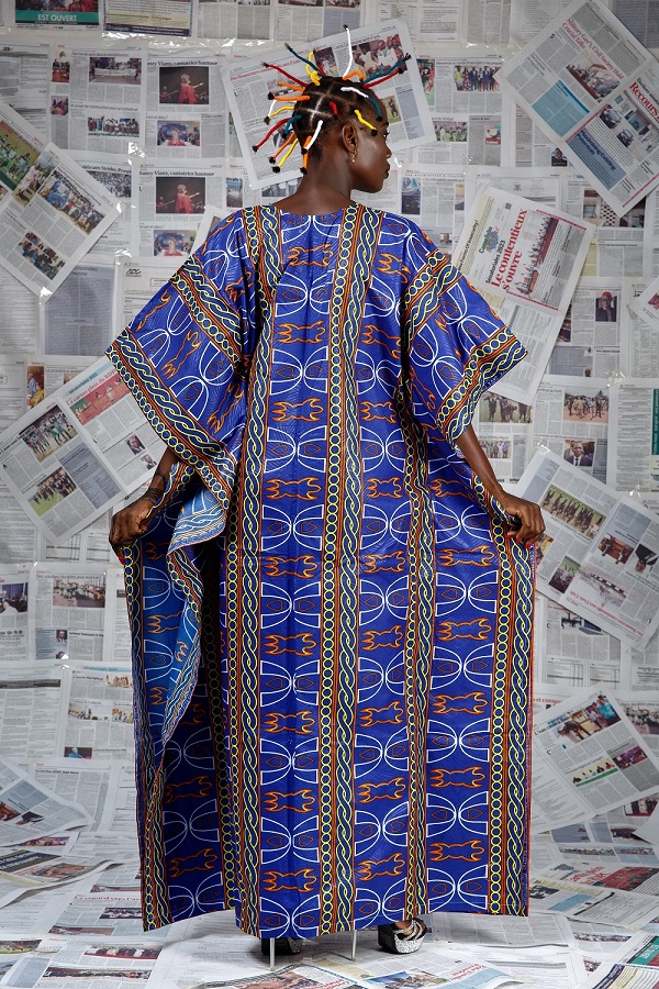 Image 4 of Afo-A-Nto'o blue Toghu boubou dress (Afritudes)