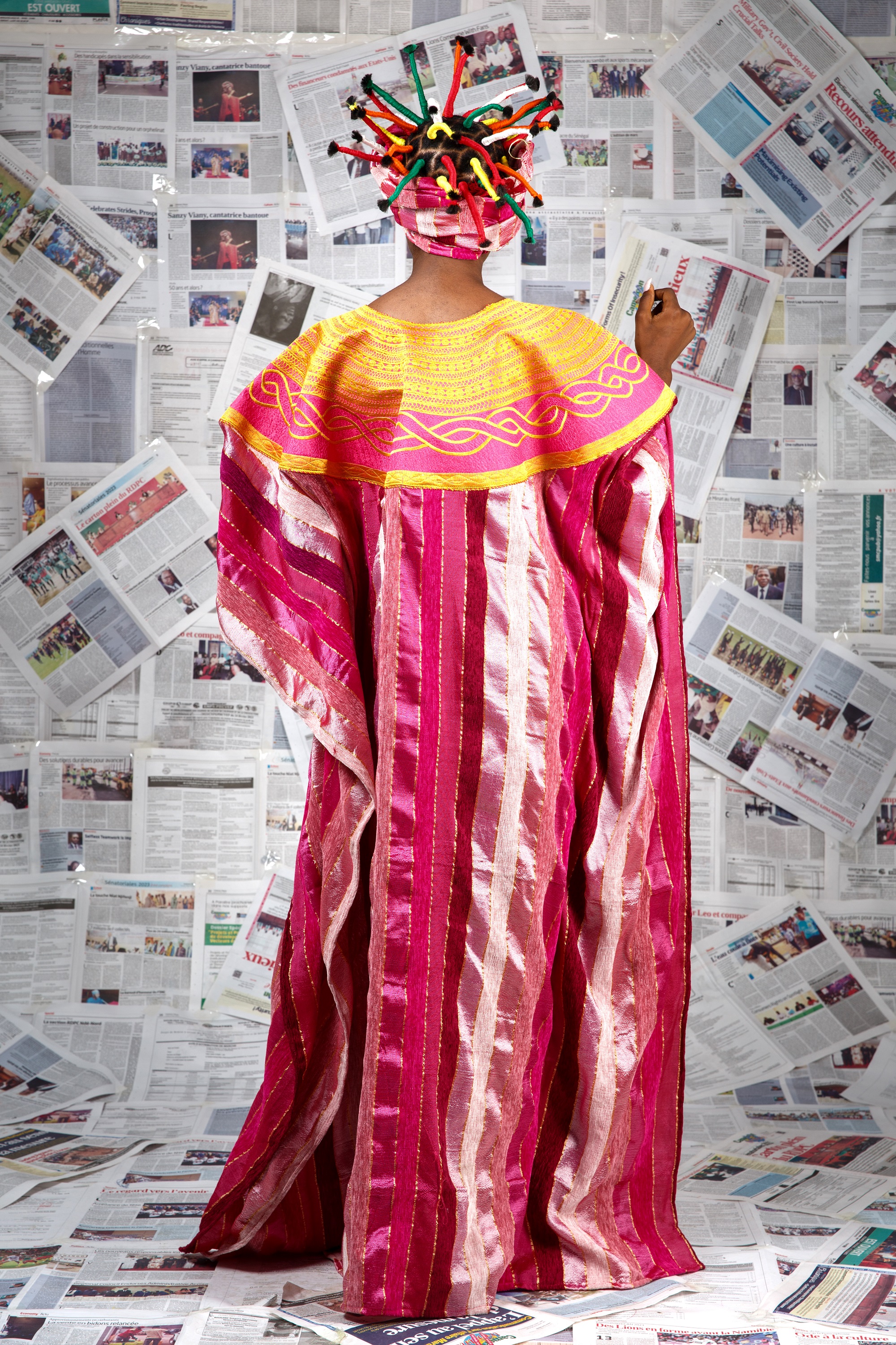 Image 2 of Ngü-fuo-nto'o pink Moroccan sabra boubou dress (Afritudes)