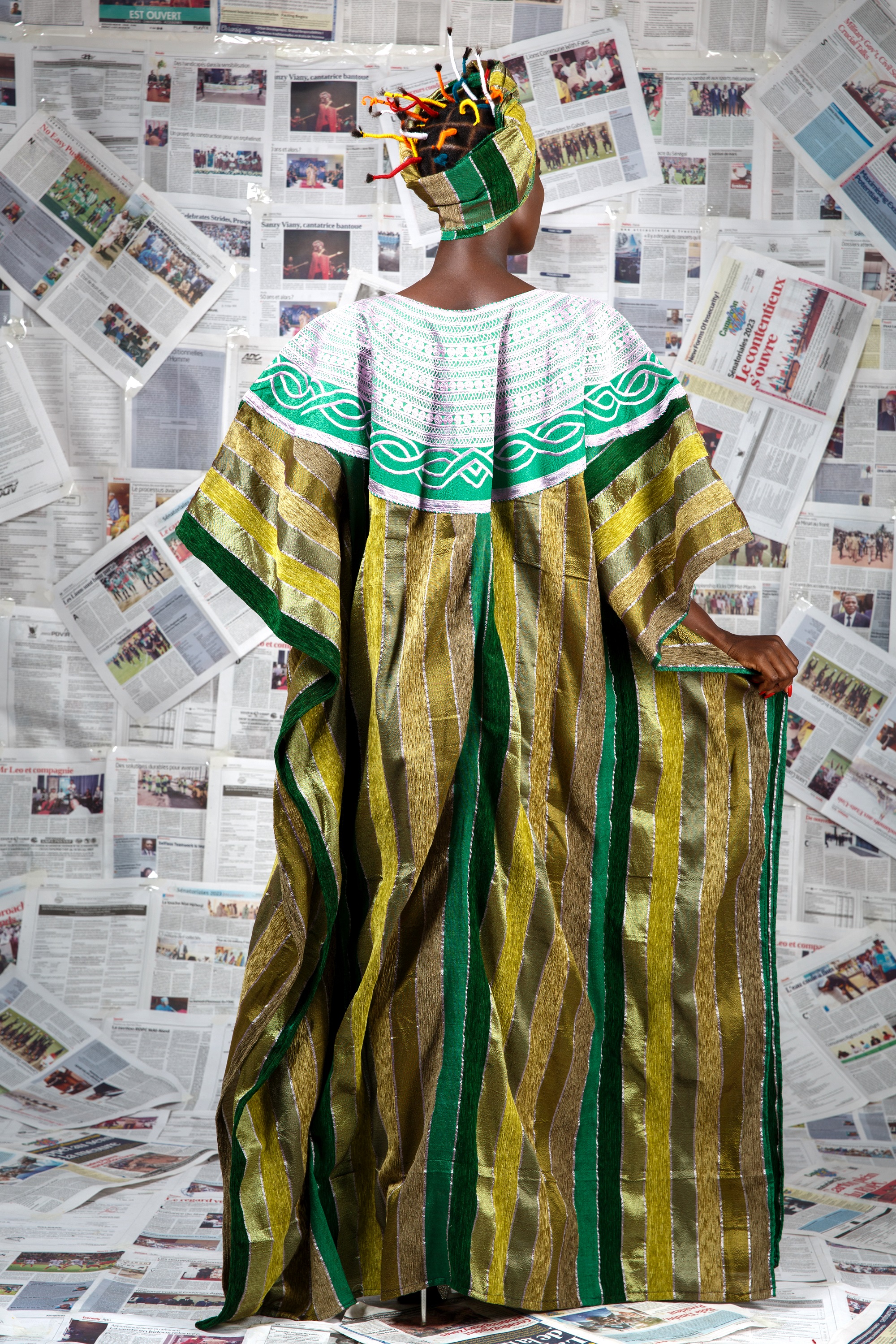 Image 2 of Ngü-fuo-nto'o green Moroccan sabra boubou dress (Afritudes)